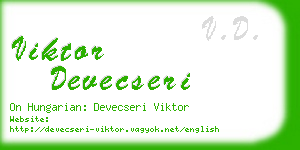 viktor devecseri business card